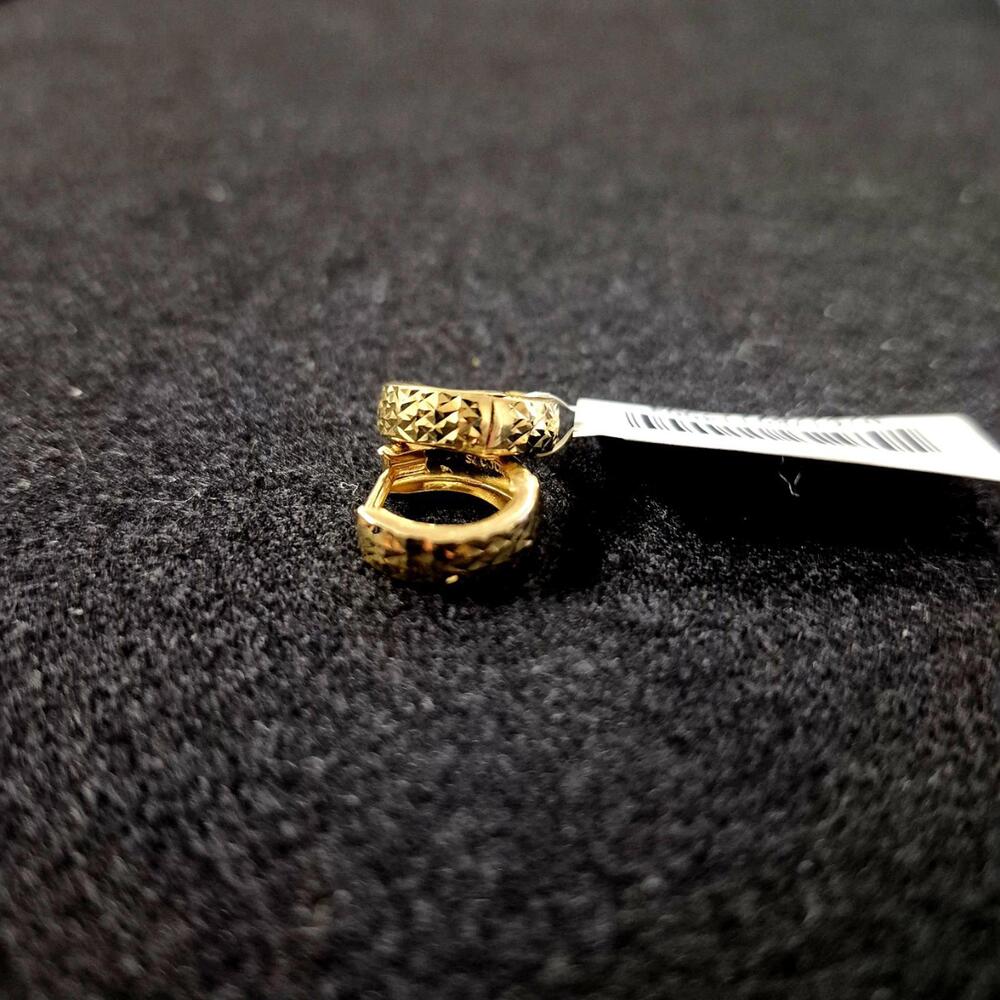 Macy’s Textured Wide Huggie Hoop Earrings